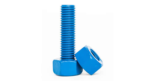 blue xylan coated nut and screw